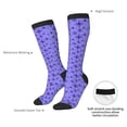 thumbnail image 4 of KLL Purple Snowflake Elegance Print Cool Socks Men's Women's Crew Socks Funny Crazy Novelty Stockings, 4 of 6