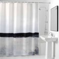 thumbnail image 4 of Abstract White Gray Black Stripe Fabric Shower Curtain Simple Style Washable Shower Curtains for Bathroom, Waterproof Bath Curtain with Hooks Home Decor 72x84in, 4 of 8