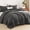 Dark Grey-Full, variant on Full Black 3-Piece Bedding Set All Season Bedroom Decor