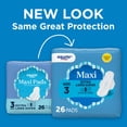 thumbnail image 3 of Equate Maxi Pads with Flexi-Wings, Extra Long Super Absorbency, Size 3, 26 Count, 3 of 12
