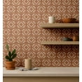 thumbnail image 4 of S4sassy Self-Stick Decorative Boho Wallpaper, Diamond Tribal Print Wall Paper, Textured Vinyl Waterproof Contact Paper, Brown, 25"x120" Removable Renter Friendly Wall Covering For Bedroom, 4 of 9