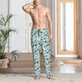 thumbnail image 2 of Sikiie Floral In Teal Pajama Pants Men, PJ Bottoms, Sleep & Lounge Pants-Small, 2 of 6