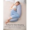 thumbnail image 4 of Pregnancy Pillows for Side Sleeping, J Shaped Maternity Body Pillow for Pregnancy, Soft Pregnancy Pillow with Jersey Cover for Head Neck Belly Support, Grey, 4 of 8