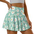 thumbnail image 4 of Whosucclay Built-in Shorts Active Skort, Daisy Floral Print 2 Side Pockets High Waisted Tennis Skirt for Hiking Training Pickleball, Size Small, 4 of 9