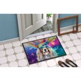 thumbnail image 2 of Carolines Treasures DAC2456MAT 0.15 x 18 x 27 in. Bearded Collie Hippie Dawg Doormat, 2 of 6