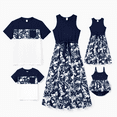 thumbnail image 1 of PatPat Family Matching Cotton Tee Flora Print Splicing Shirt or Tank Dress, 1 of 4