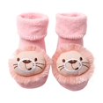 thumbnail image 2 of Tao Tao Baby Boys Girls Booties Slippers Cozy Knitting Cotton Booties, Infants Soft Warm Cartoon Animal Socks Newborn Crib Sock Shoes Walking Socks Shoes Pink 1 Years, 2 of 3