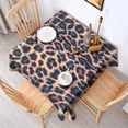 thumbnail image 2 of Leopard Print Pattern Square Tablecloth,Waterproof Square Table Cover,Wipeable Spillproof Washable Table Cover for Home Kitchen Party Decor 60"x60"(152x152cm), 2 of 6