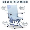 thumbnail image 5 of Timber Ridge MELO™ Glider Camping Chair, Folding Outdoor Glider with Cup Holder, Coastal Mist, 5 of 8
