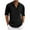 Black, variant on gakvbuo Cotton Linen Henley Shirts For Men Summer Tops Baggy Casual Long Sleeve Turndown Collar Loose Fit Summer Beach Blouse Shirt Wedding Yoga Shirt Hawaii Hippie Button Down T-Shirt For Men