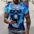 thumbnail image 1 of Camisetas De Verano Calavera Para Hombres/Mujeres Impresión 3d Personalidad Ropa Deportiva Harajuku Casual Tops Hombre De Gran Tamaño Top Tees Depangjing, 1 of 4