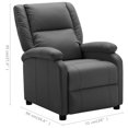 thumbnail image 4 of vidaXL Electric Recliner Chair Anthracite Faux Leather, 4 of 5