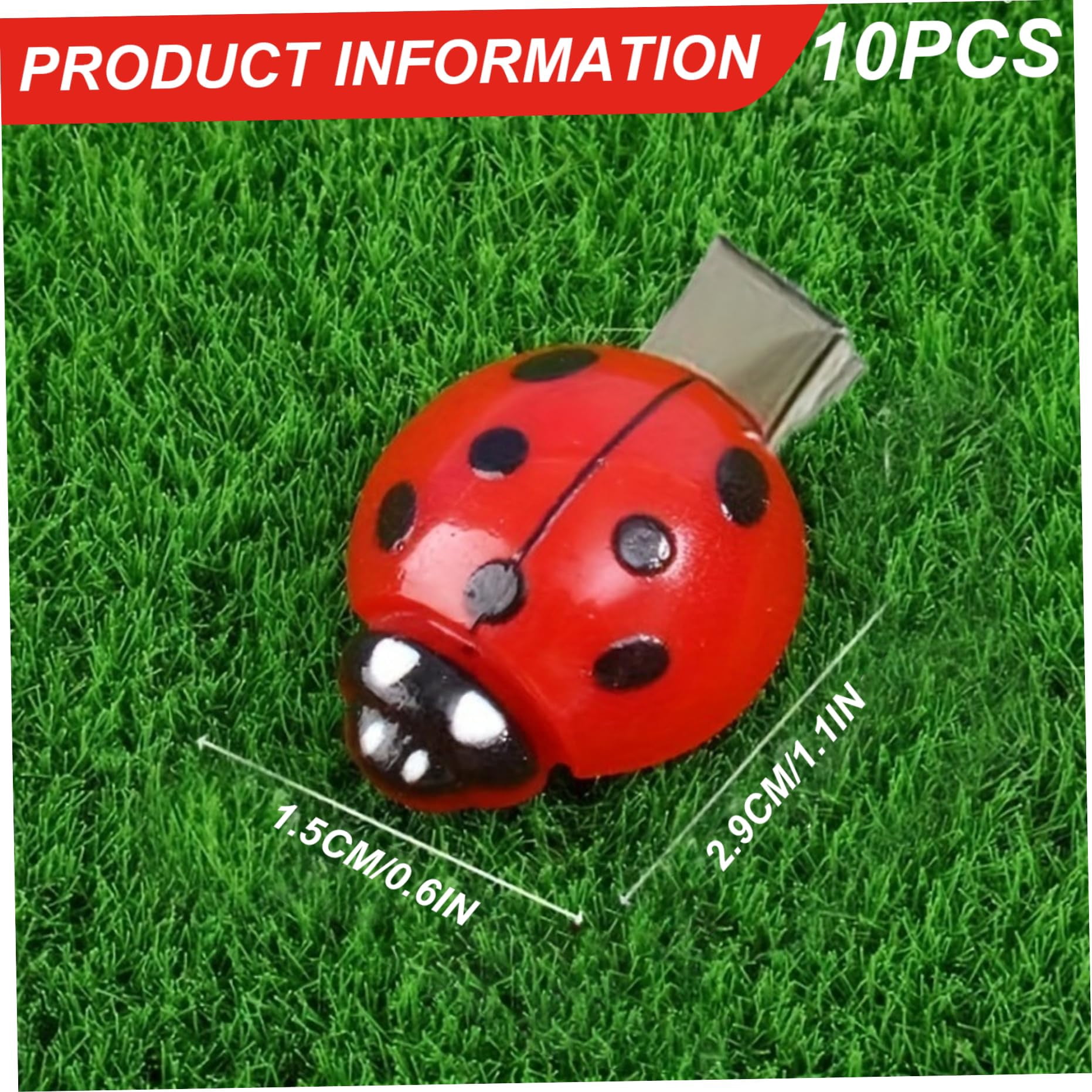 lady bug hair clips 30 pcs mini 0.6 x 0.8 inch resin alloy hairpins for festival party styling