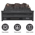 thumbnail image 6 of QXDRAGON Eternal Flame Infrared Electric Fireplace Logs, Infrared Quartz, Remote Control Fireplace Insert Log Heater, Realistic Pinewood, Thermostat, Timer, 1400W (23" SF413-23A), 6 of 9