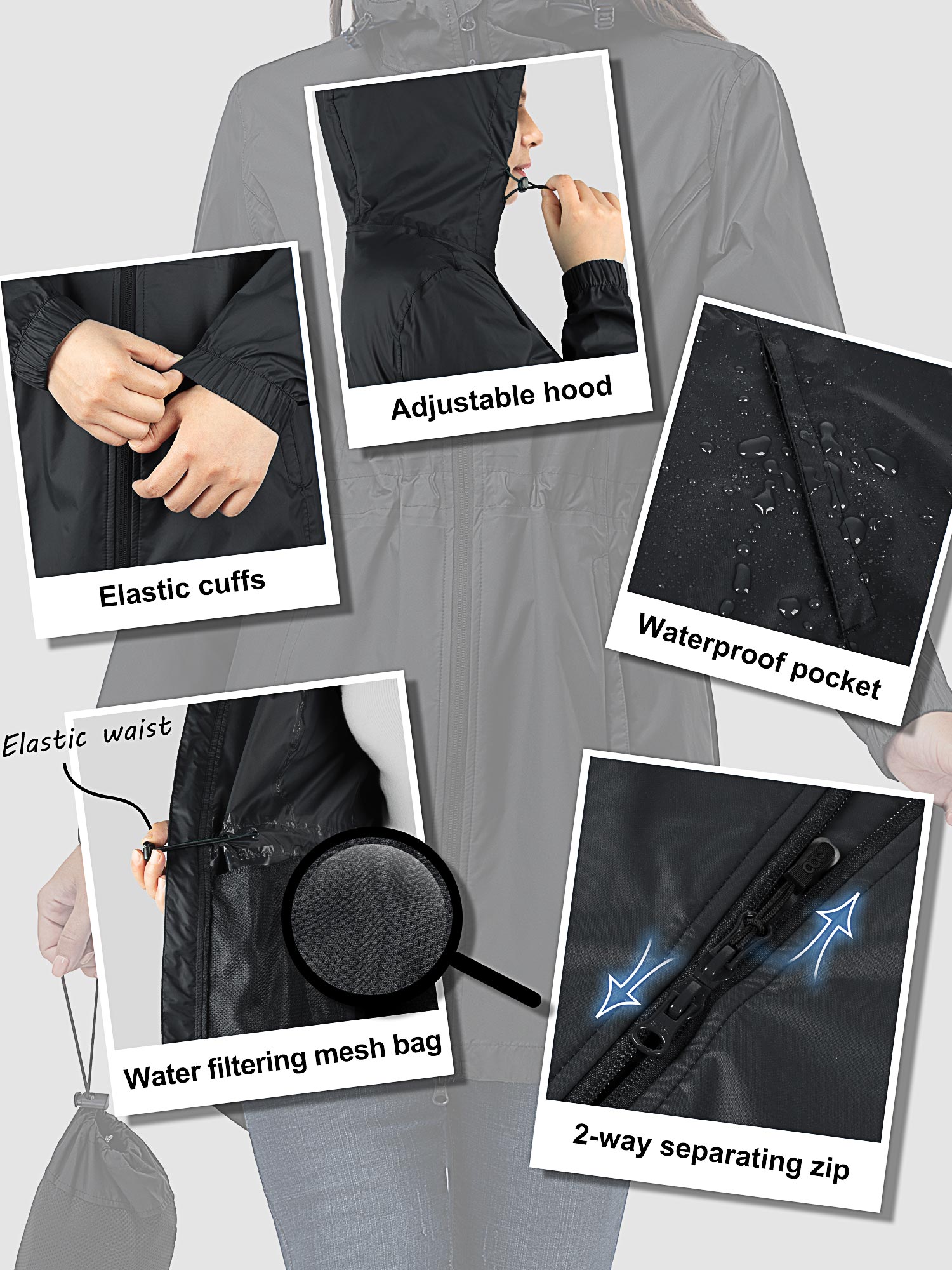 Off Road Ventures Women's Waterproof Rain Jacket with Hood photo 7