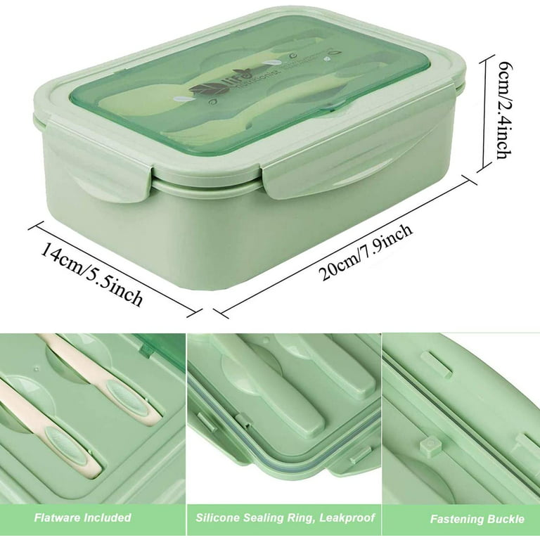 Easylock Airtight Lockable Microwave PP Plastic Dividers Cheap Kids Lunch  Box With Fork