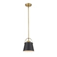 thumbnail image 4 of Z-Lite Z-Studio 8" Round Steel Mini Pendant in Matte White and Heritage Brass, 4 of 7