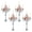 silver, variant on 4 Pcs Black 20''Tall Crystal Pendant Taper Candle Holders/Stylish Candle Stands/Candlesticks Holder/Candelabra for Home Decor, Weddings/Parties/Elegant Dining Table Centerpiece