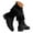 Black, variant on Mostsola Suede Cowboy Boots for Women Slouchy Tassel Pointed Toe Pull on Western Cowgirl Boots