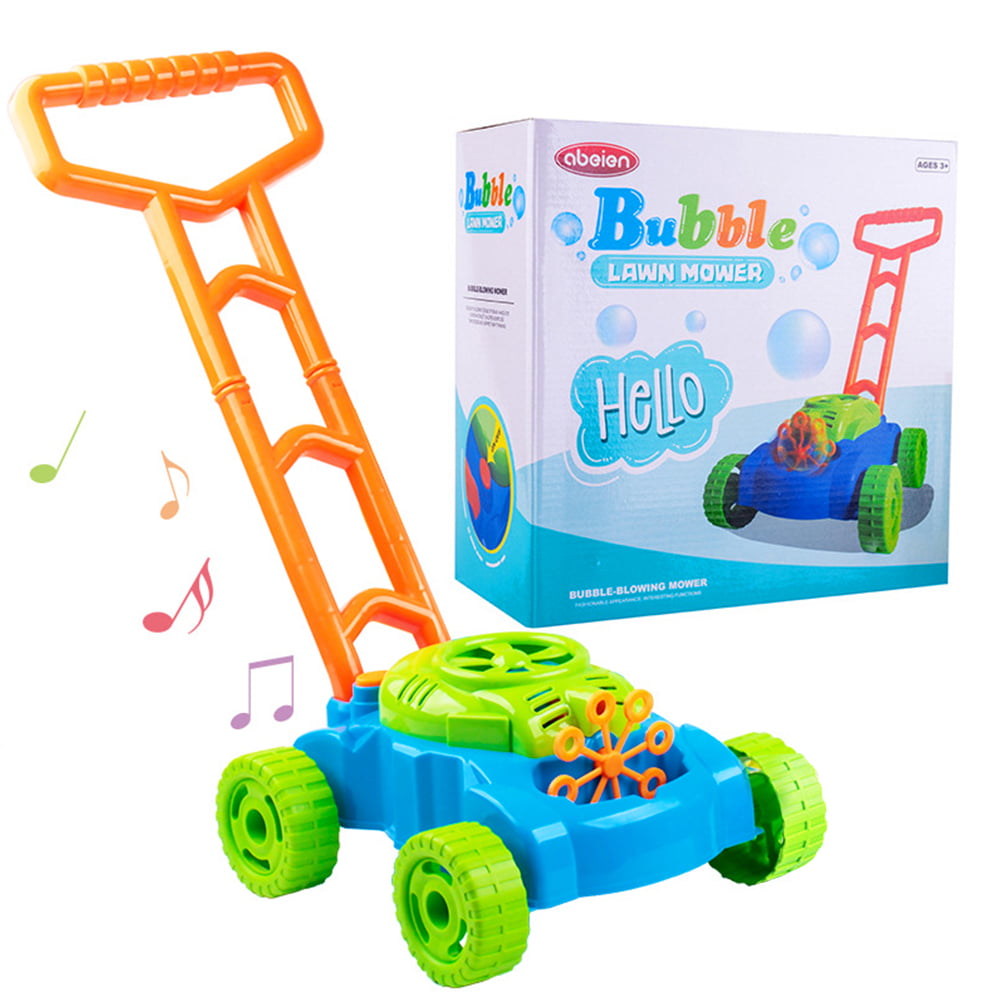 HOMOFY Bubble Machine Toys Bubble Lawn Mower Machine with Music 1,000 Bubbles Pe 