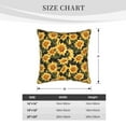 thumbnail image 4 of Xecao Vintage Black Plaid Sunflower Print Soft Velvet Decorative Throw Pillow Covers, Square Cushion Cases for Bed, Sofa, Living Room, Car, and Indoor Outdoor Use-16"x16", 4 of 8
