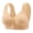Beige, variant on Mid-aged Women Bra Elastic Front Button Closure Leaf Lace Thin Shockproof Push-up Anti-snagging Wireless Mother Daily Exercise Bra