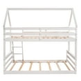 thumbnail image 5 of EUROCO Twin over Full Bunk with Ladder for Kids Teens Bedroom, Convertible House Bed, White, 5 of 14