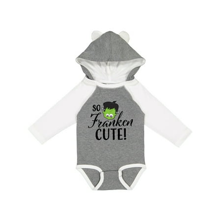 

Inktastic Halloween So Franken Cute Gift Baby Boy or Baby Girl Long Sleeve Bodysuit