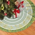thumbnail image 2 of Boho Skirt for Xmas Tree - Light Green Concentric Circles Pine Needle Tree Skirt Tree Mat Farmhouse Holiday Decoration 48 Inch, 2 of 6