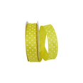 thumbnail image 1 of Reliant Ribbon 92839W-079-09K Satin Striking Dots Value Wired Edge Ribbon - Yellow - 1.5 in. x 50 yards, 1 of 1