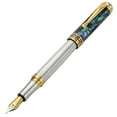 thumbnail image 6 of Xezo Xezo Maestro® 925 Sterling Silver Fountain Pen (Fine Nib) - Paua Abalone Cap, 18K Gold Plated, 6 of 8