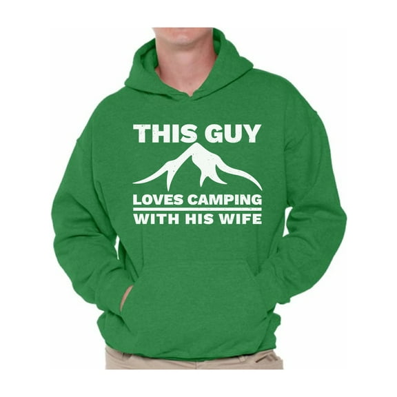 Awkward Styles This Guy Loves Camping with His Wife Sweatshirt for Men Camper Hoodie for Men I Love Camping Hoodie for Women Camping Clothes Camping Accessories Sweatshirt Campers Hoodie for Camper