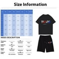 thumbnail image 2 of Trends Womens 2 Piece Outfits Tshirts Set Trapstar Printed Short Sleeve T-shirts and Bermuda Shorts Loungewear Sweatsuit Oversized Lounge Sets Trapstar Womens Clothes(Black, M), 2 of 2