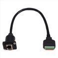 thumbnail image 1 of Cable RJ45 8P8C Hembra Tipo D para Montaje en Panel A Bloque de Terminales Sin Soldadura. Cable RJ45 Ethernet A Terminal de Resorte., 1 of 5