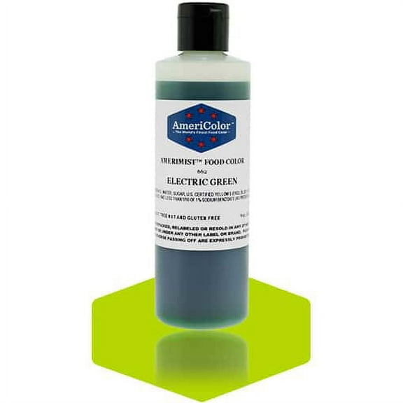AmeriColor AmeriMist Electric Green, 9 Ounce, Airbrush Food Color