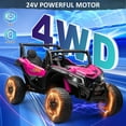 thumbnail image 5 of OTTORD Remote Controlled Kids Powered Ride-Ons with LED Lights, Pink, 5 of 8