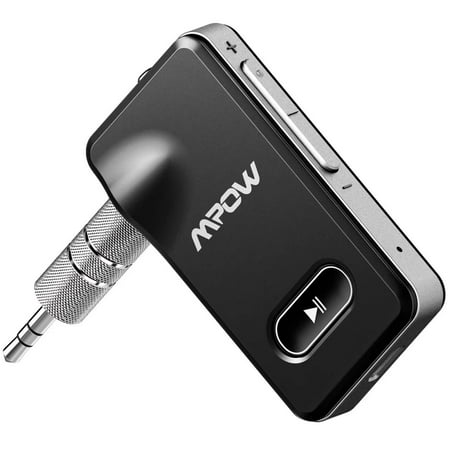 - Mpow Bluetooth 4.1 Receiver, Portable Wireless Audio Adapter, 3.5mm Aux Stereo Output, Hands-free Calling Bluetooth Car Kit (Silver)
