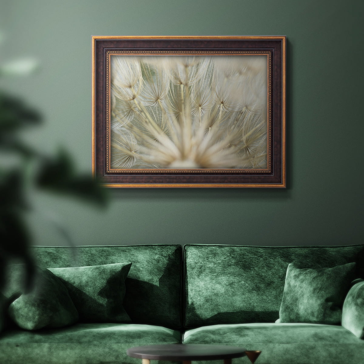 Macro Dandelion IV Premium Framed Canvas- Ready to Hang