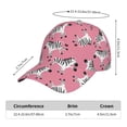 thumbnail image 5 of Kdxio Unisex Cute Cartoon Zebra Pattern Baseball Cap Unisex Washed Classic Adjustable Hat, 5 of 5