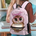 thumbnail image 5 of Psesaysky Cute Owl Heart Glasses Backpack for Girls,School Large Bookbag Boys Lightweight Daypack, 5 of 7