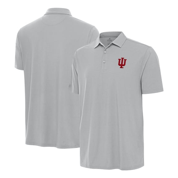 Men's Antigua Gray Indiana Hoosiers Era Polo