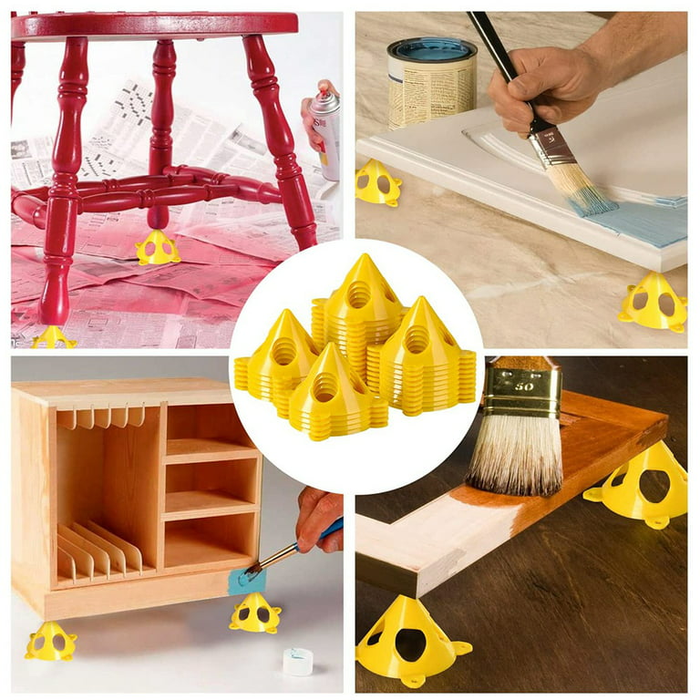 36 Pcs Painters Paint Stand Cabinet Door Painting and Drying Rack Painting  Stand for Canvas. Plastic Mini Cone Risers