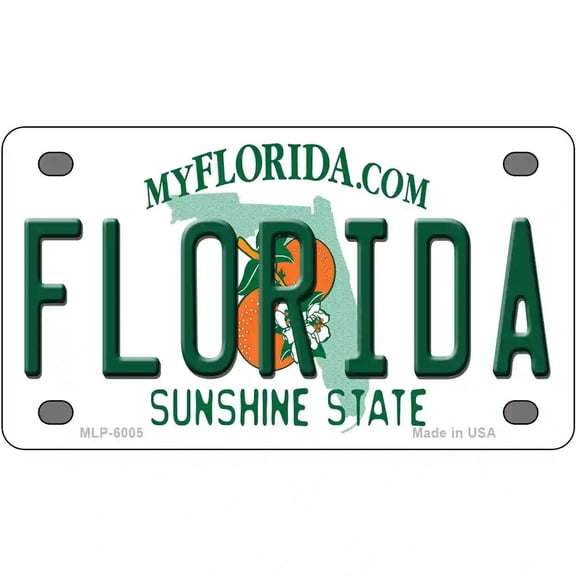Florida Novelty Metal License Plate 4" x 2.2" Mini