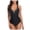 Black, variant on Sngxgn Women's Vintage Padded Push up Swimsuits Tummy Control Bathing Suits Swimwear(Black,M)
