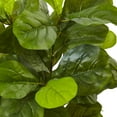 thumbnail image 3 of Nearly Natural 4.5' Fiddle Leaf Fig Artificial Plant in White Planter, Green, 3 of 3