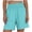 Sky Blue-shorts, variant on Inverlee Womens Elastic High Waist Shorts with Pockets Casual Summer Loose Fit Beach Shorts Daily Wear Loose Short Red L