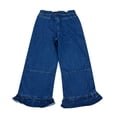 thumbnail image 4 of JJHGVB Wide Leg Jeans Classic Denim Trousers Pants with Pockets Straight Denim Jeans Loose Fit Denim Pants High Waisted Denim Pants Jeans for Women Loose Long Trousers Dark Blue L, 4 of 5