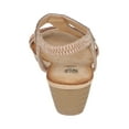 thumbnail image 3 of G.C. Shoes Womens Dua Embellished Almond Toe Wedge Sandals, 3 of 5