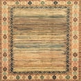thumbnail image 1 of Ahgly Company Indoor Square Abstract Light Brown Abstract Area Rugs, 4' Square, 1 of 6