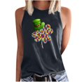 thumbnail image 1 of Pompotops T-shirt Imprimé Décontracté Col Rond Printemps Automne Sans Manches pour Femmes, 1 of 5